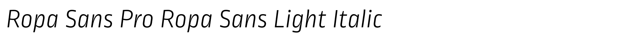 Ropa Sans Pro Ropa Sans Light Italic image